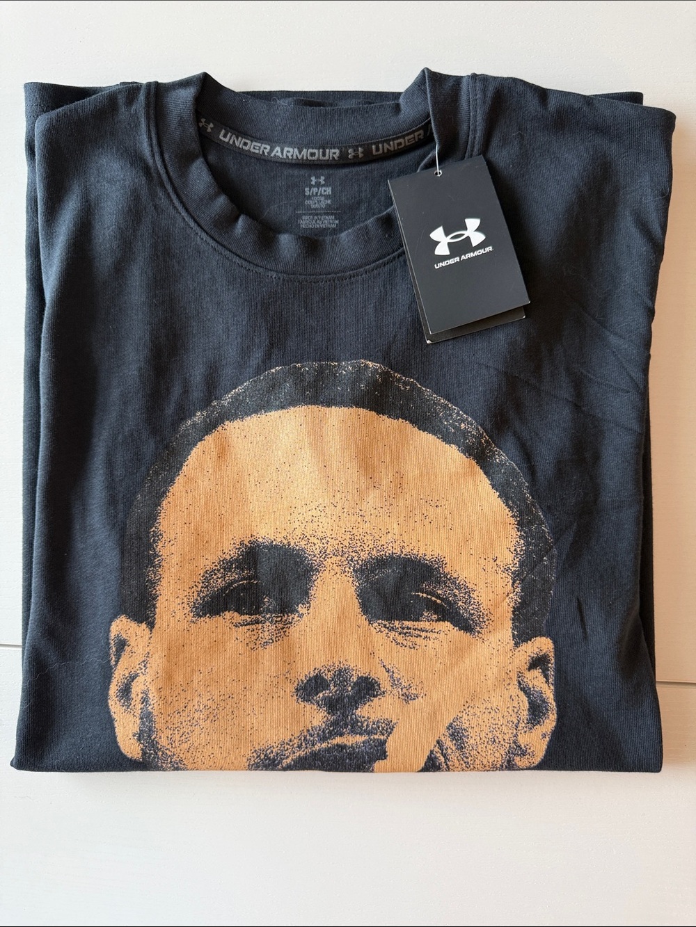 STEPH CURRY Club Thirty T-Shirt w/Gold Graphic Face NBA All-Star x Under Armour